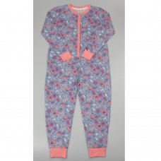 GF6191: Girls All Over Print Floral Cotton Onesie (7-12 Years)